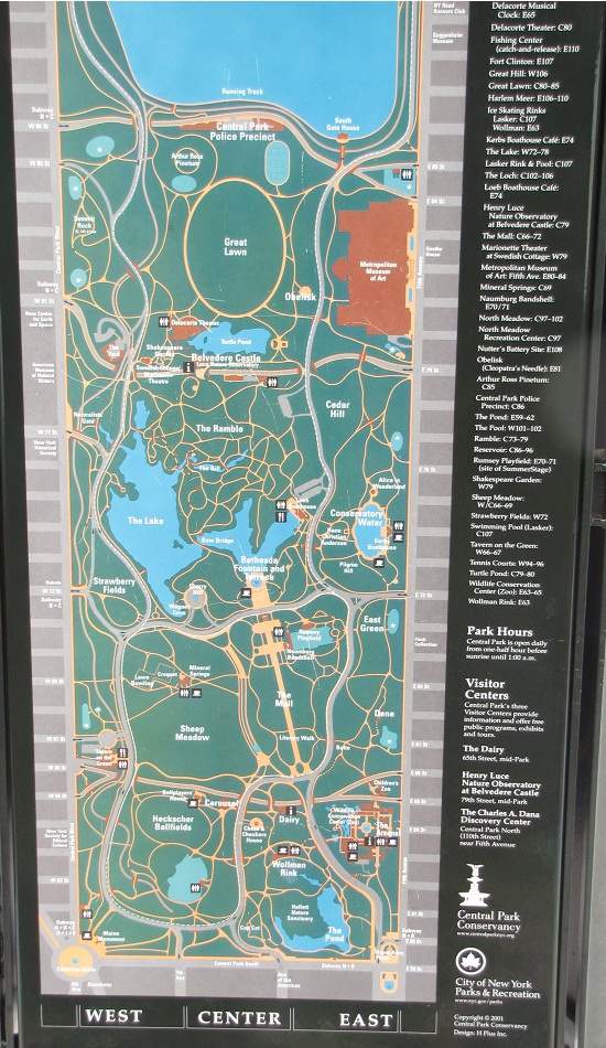 Central Park Karte